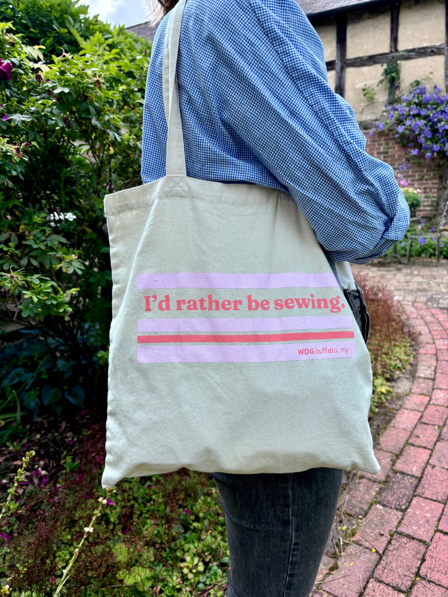 WDG 'I'd Rather Be Sewing' Tote Bag