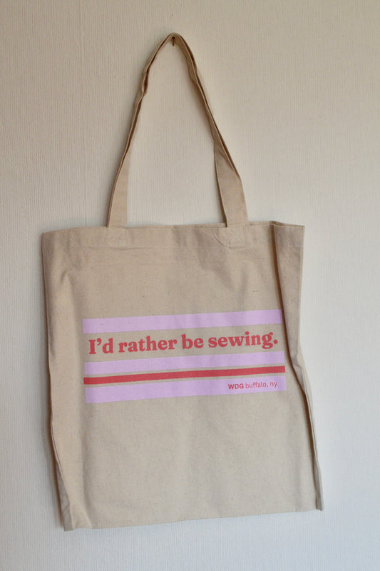 WDG 'I'd Rather Be Sewing' Tote Bag